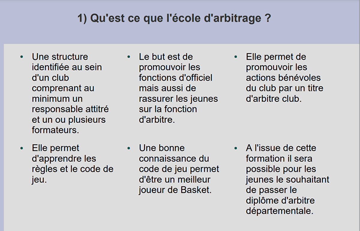 Ecole arbitrage Ecole arbitrage